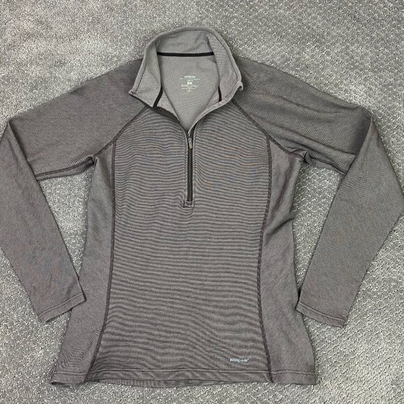 Patagonia Capilene 3 Midweight 1/4 Zip Pullover Women's Large Brown Base Layer - Picture 5 of 16